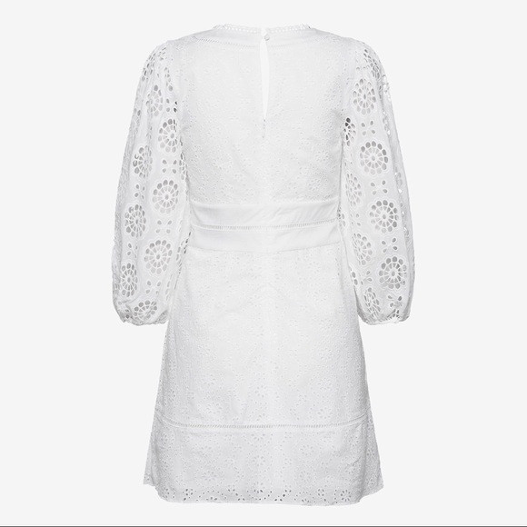 NWOT BANANA REPUBLIC Eyelet Puff-Sleeve Mini Dress - Picture 3 of 13